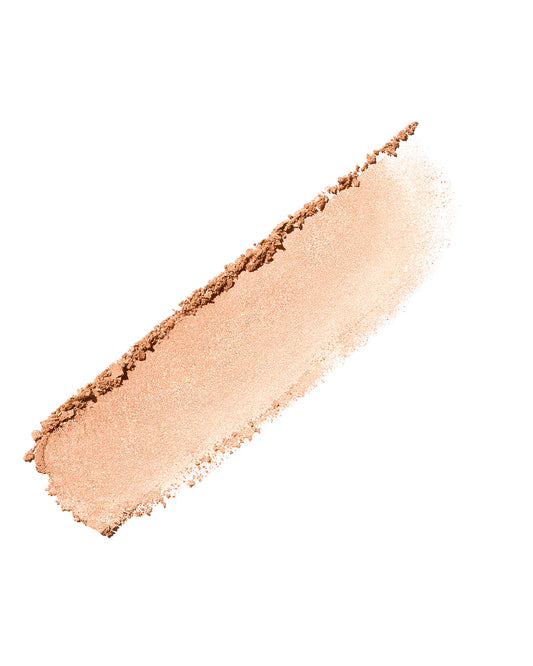 Product smear of Demi'glow Light-Diffusing Highlighter in shade Pretty Purlz on a white background.