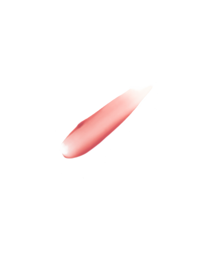 Smear of Pro Kiss'r Luscious Lip Balm in shade Pinch Me on white background.