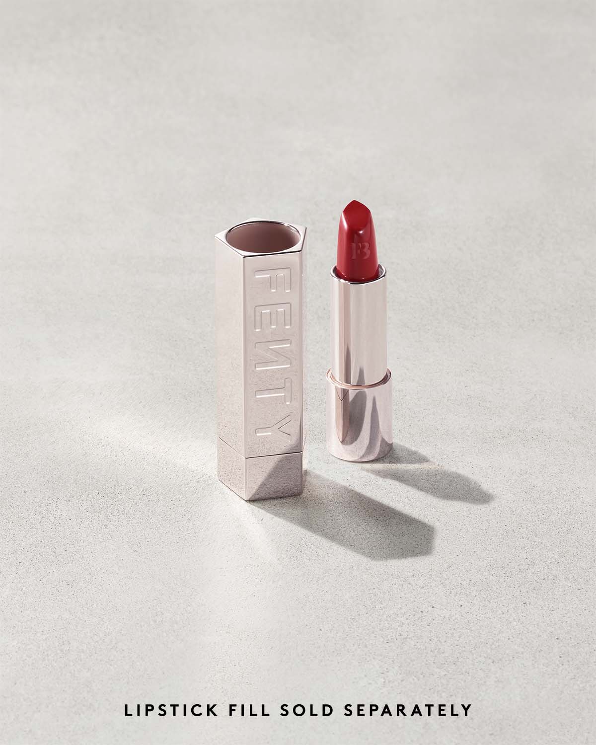 Fenty Icon The Case Semi-Matte Refillable Lipstick — Metallic Nude