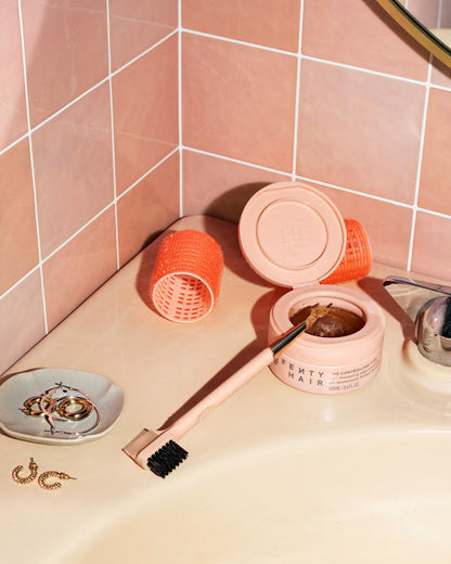 shower shot with rollers, edge control gel and side stick tool