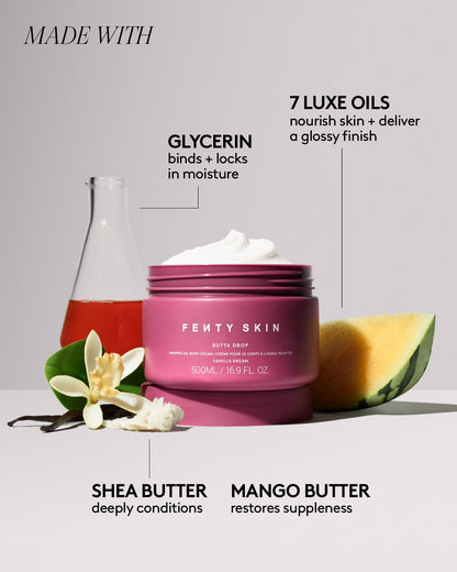 Jumbo Butta Drop Whipped Oil Body Cream with Tropical Oils + Shea Butter — Vanilla Dream
