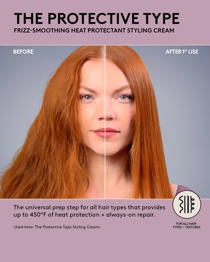 The Protective Type Frizz-Smoothing Heat Protectant Styling Cream