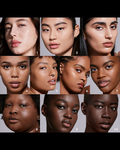 Grid of diverse faces with numbers indicating a selection process.
